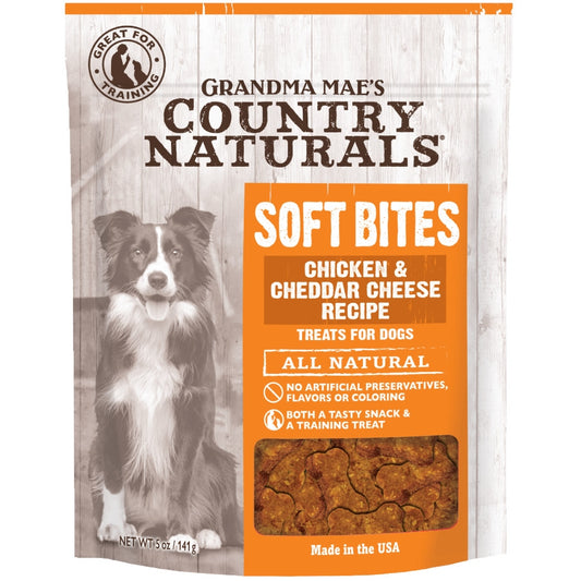 Grandma Mae's Country Naturals Soft Bites Dog Treats Chicken Cheddar, 1ea/5 oz