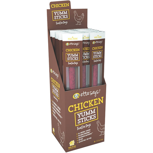 Etta Says Dog Yum Sticks Chicken 24 Count