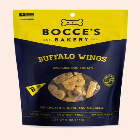 Bocces Bakery Dog Biscuits Buffalo Wings 5Oz