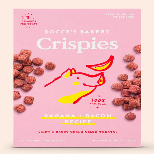 Bocces Dog Crispies Bacon and Banana 10Oz