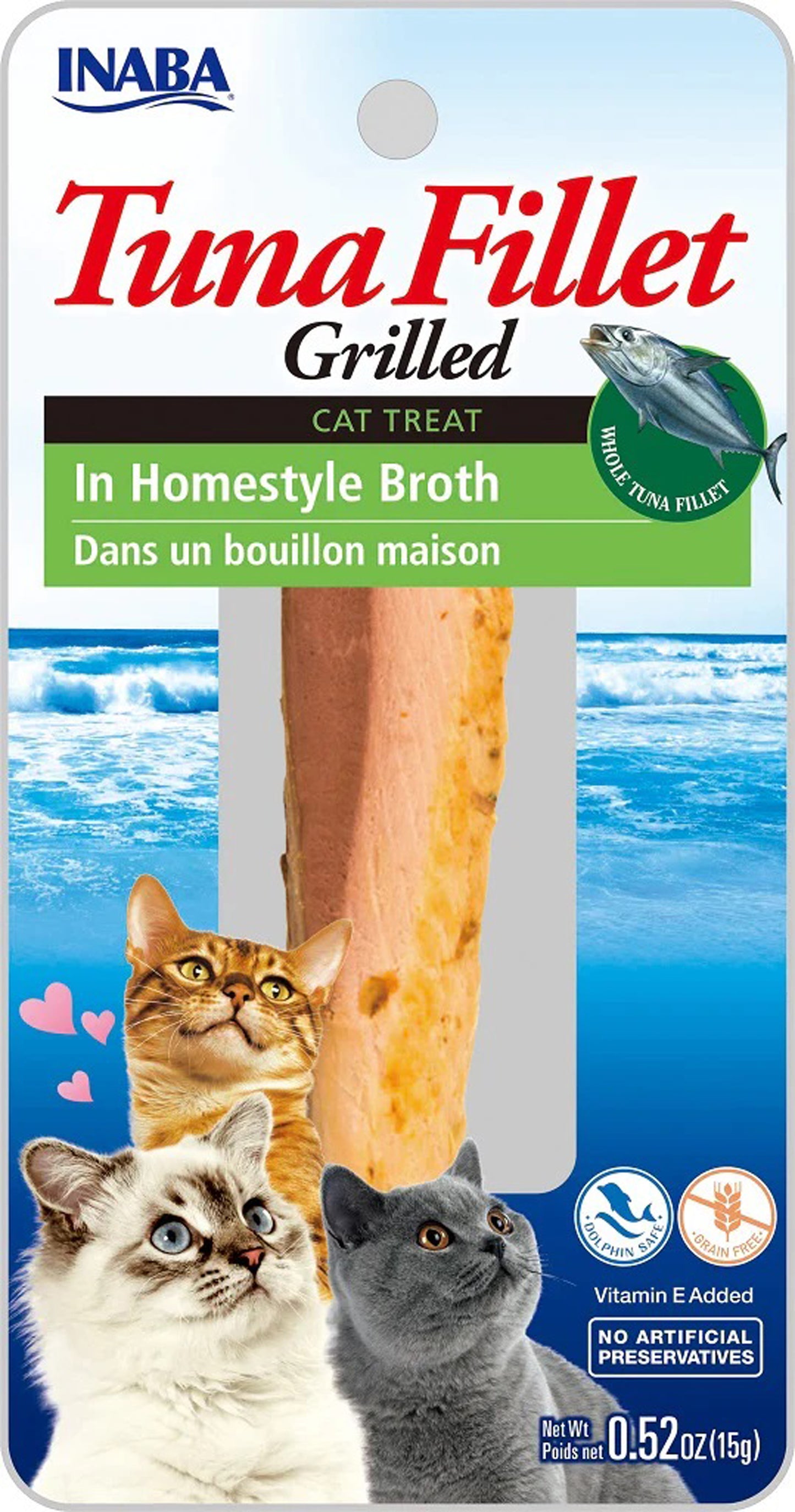 Inaba Cat Grill Fil Tuna/Hmstylbroth 0.5Oz/6Ct