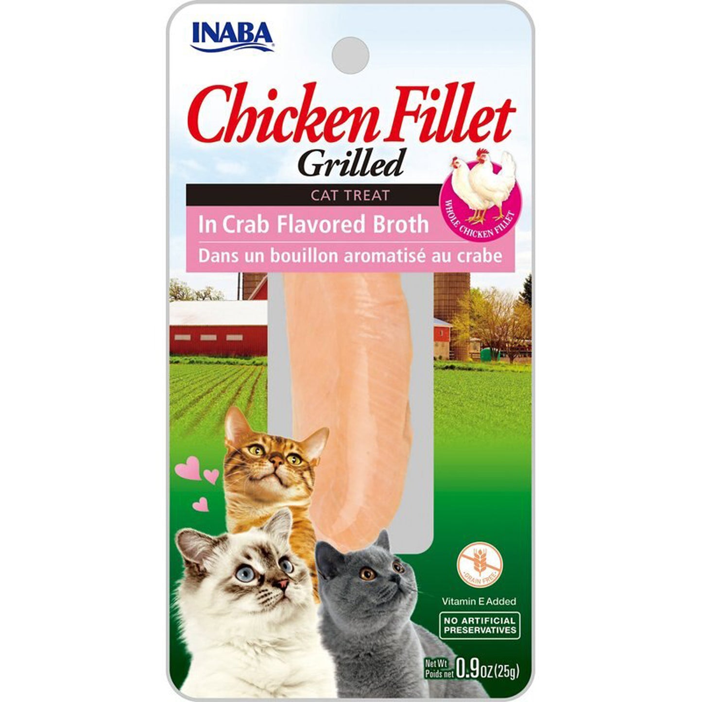 Inaba Cat Grill Fil Chickn/Crab Broth 0.9Oz/6Ct