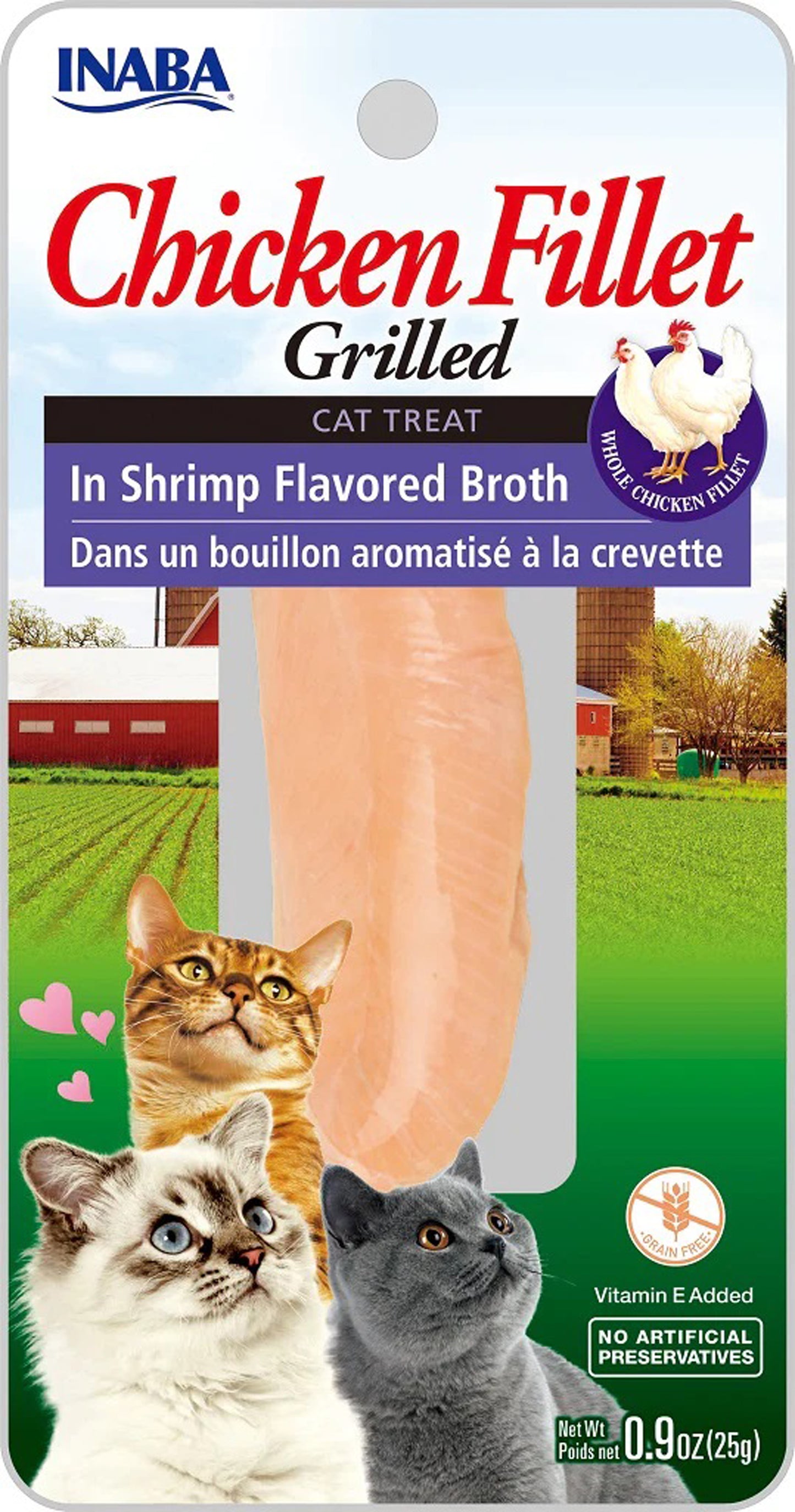 Inaba Cat Grill Fil Chicken/Shrimp Broth 0.9Oz/6Ct