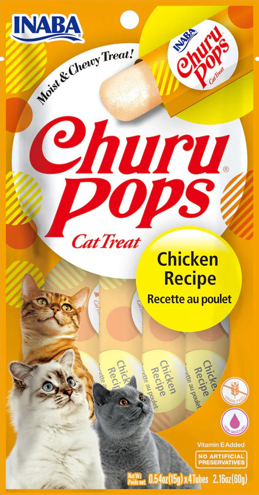 Inaba Cat Churu Pop Chicken 6Ct/2.16Oz