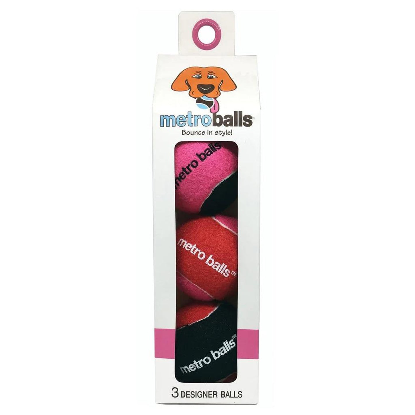 Metro Paws Metro Balls Pink 3Ct