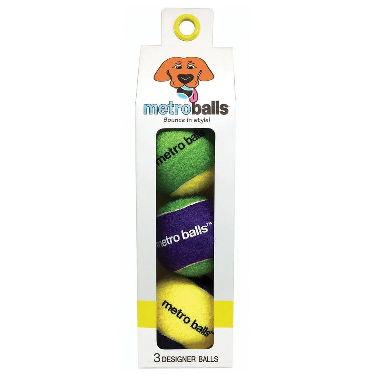 Metro Paws Metro Balls Yellow 3Ct