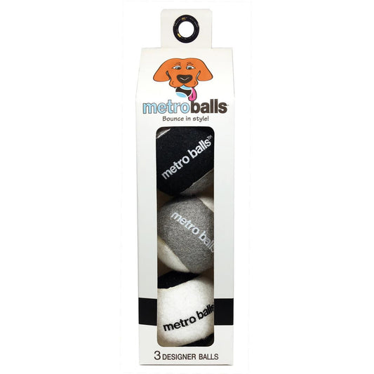 Metro Paws Metro Balls Black 3Ct