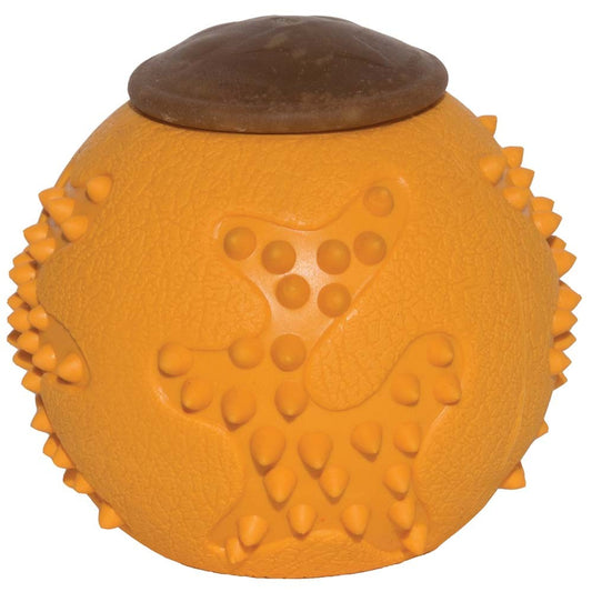 Starmark RubberTuff Dog Treat Ball Orange, 1ea/LG