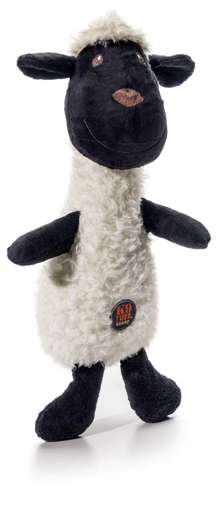 Charming Pet Products Scruffles Lamb Plush Dog Toy Black, White Small