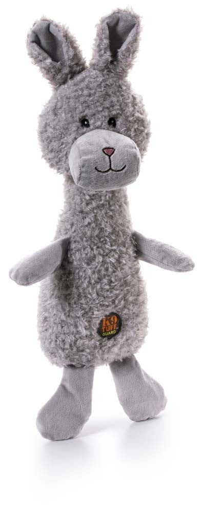 Charming Pet Products Scruffles Bunny Plush Dog Toy Gray Large