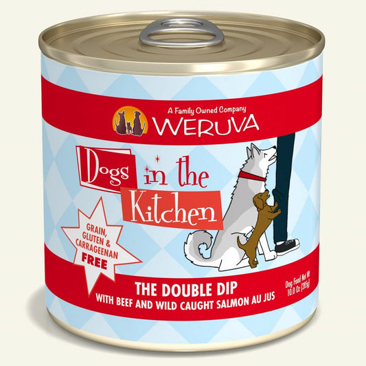 Dogs In The Kitchen The Double Dip with Beef & Wild-Caught Salmon Au Jus 10oz. (Case Of 12)