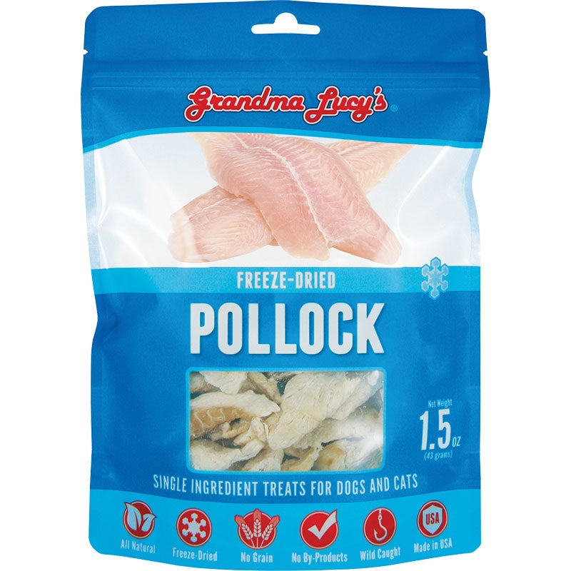 Grandma Lucy's Dog Cat Freeze-Dried Singles Pollock 1.5oz.