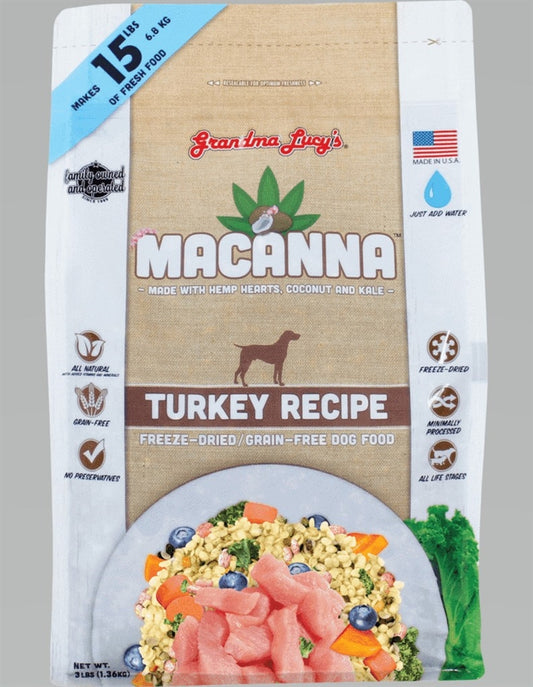 Grandma Lucys Dog Dog Freeze Dried Mac Grain Free Tky 3 Lbs.