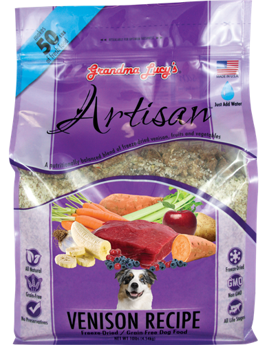 Grandma Lucys Dog Artisian Grain Free Venison 3 Lbs.