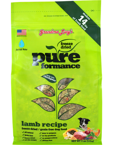 Grandma Lucys Dog Pure Grain Free Lamb Chickpea 3 Lbs.