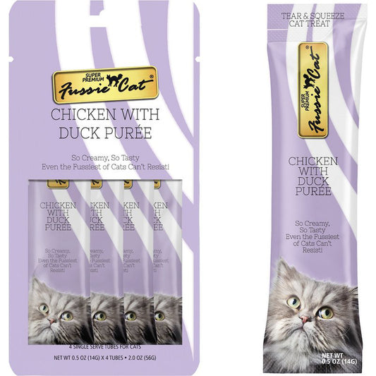 Fussie Cat Treat Chicken With Duck Puree 2oz/18count