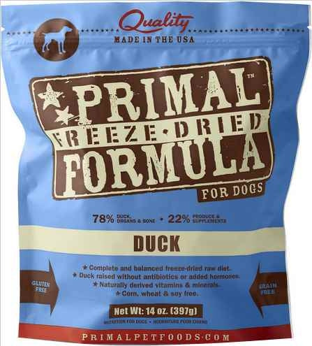 Primal Pet Foods Freeze Dried Dog Food 14 Oz. Duck