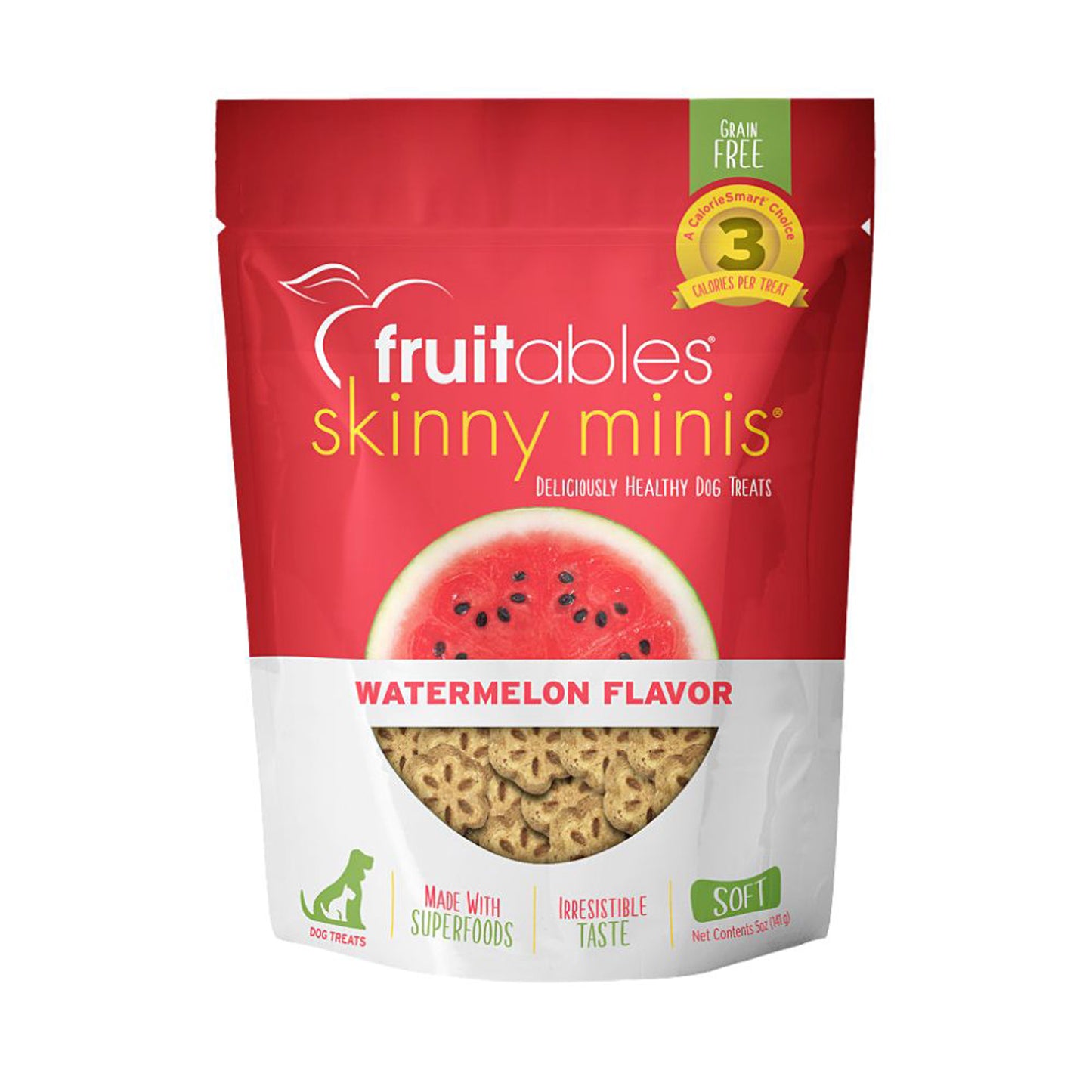 Fruitables Skinny Minis Soft Dog Treats
 Watermelon, 1ea/5 oz