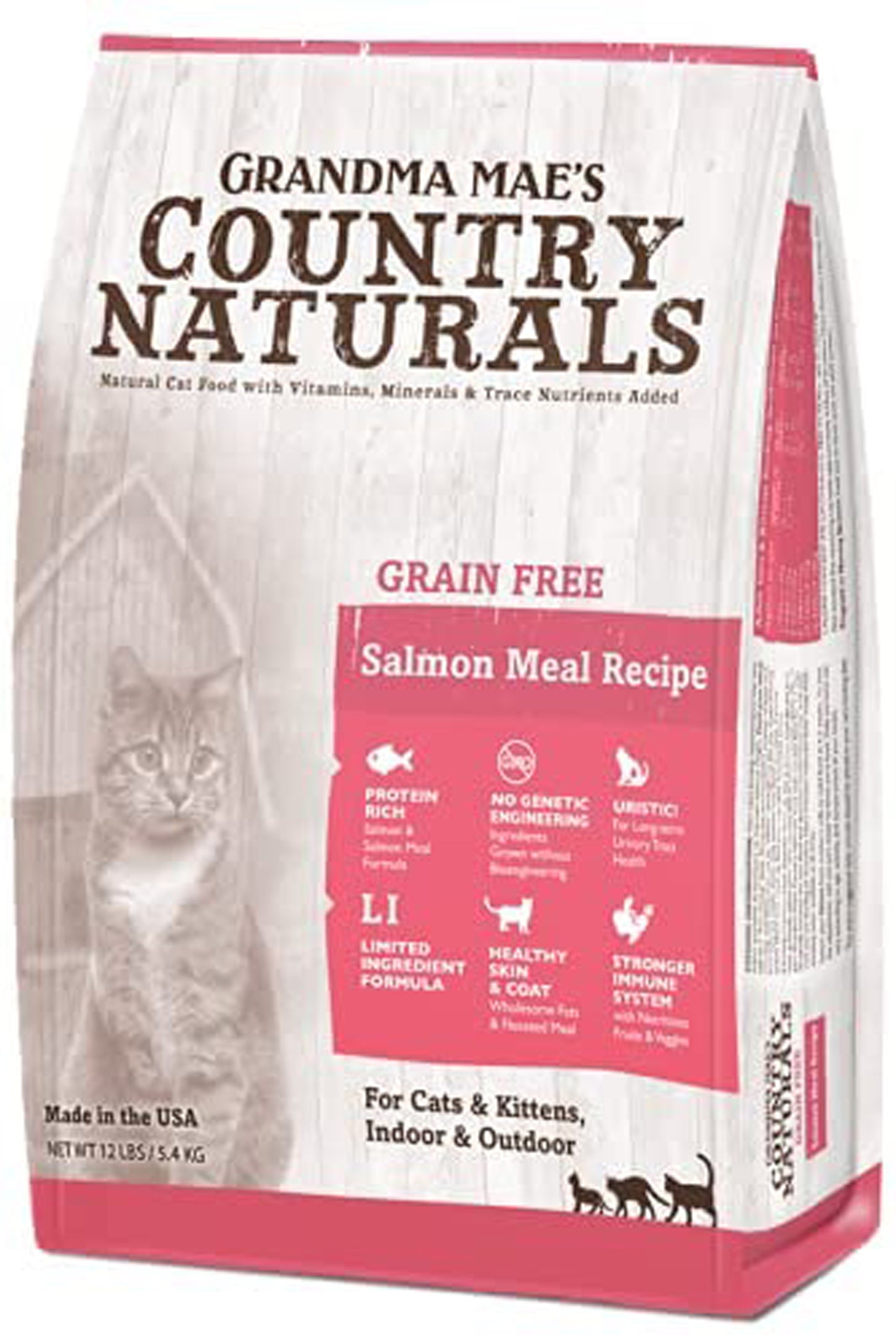 Grandma Mae's Country Naturals Cat Grain Free Salmon Meal Recipe 9oz.