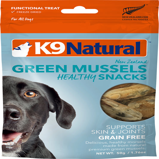 K9 Natural Dog Freeze Dried Treat Green Mussels 1.76 Oz.