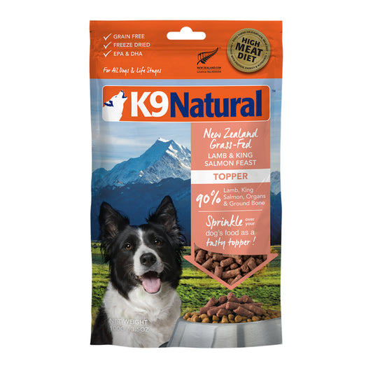 K9 Natural Dog Freeze Dried Topper Lamb Salmon 5 Oz.