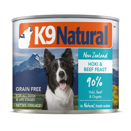 K9 Natural Dog Beef Hoki 13 Oz.(Case Of 12)