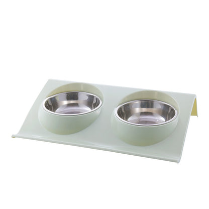 Double Bowls Stainless Steel Feeders