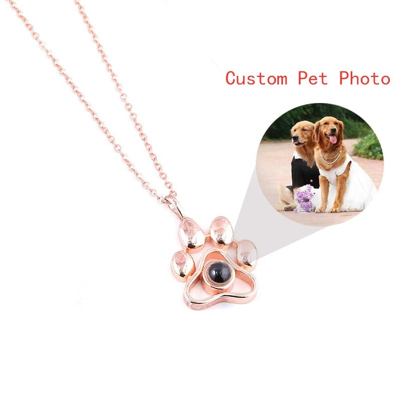 Custom Pet Photo Projection Necklace