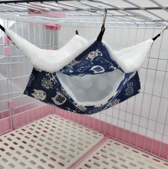 Pet Double-layer Plush Hammock