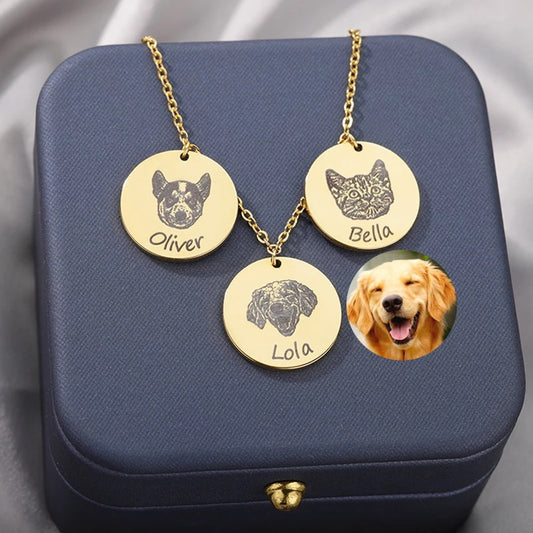 Personalized Pet Photo Portrait Necklace